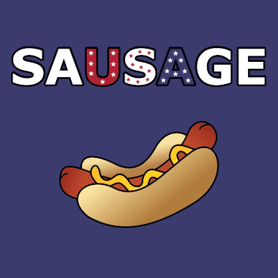 Patriotic Sausage BBQ Hotdog T-Shirt